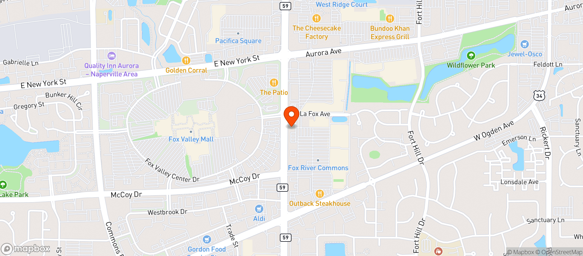 Map showing Entourage Restaurant