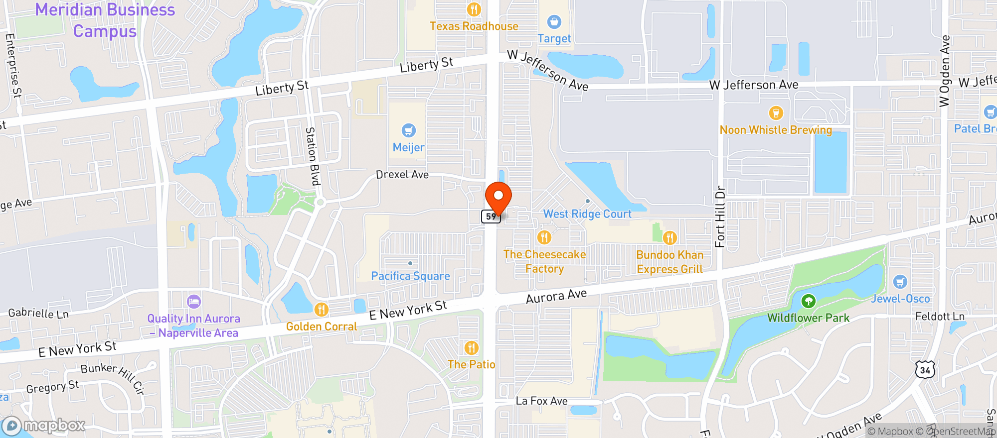 Map showing Yard House