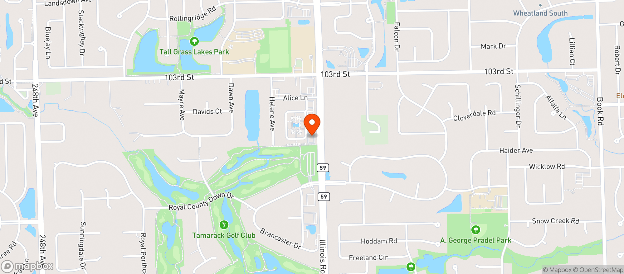 Map showing Spartan Ale House