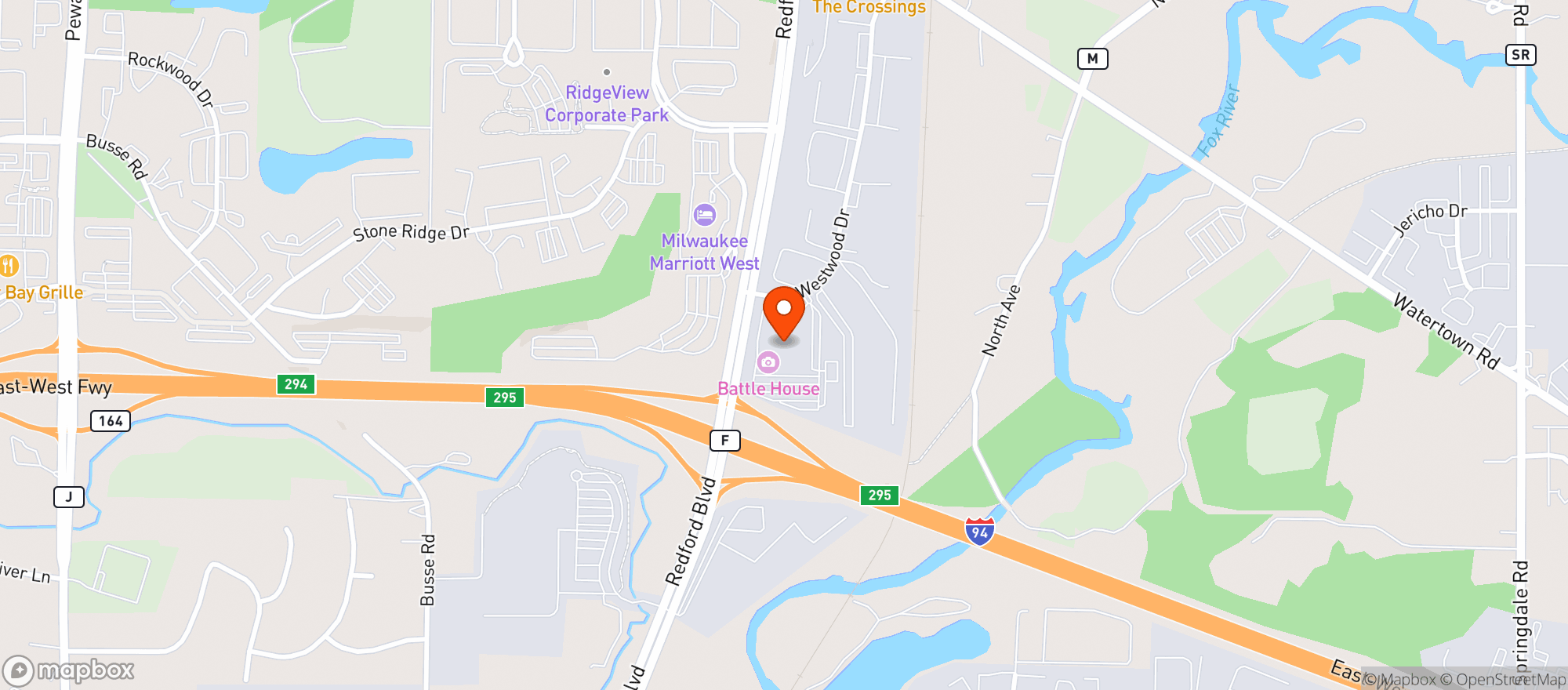Map showing Point Burger Bar