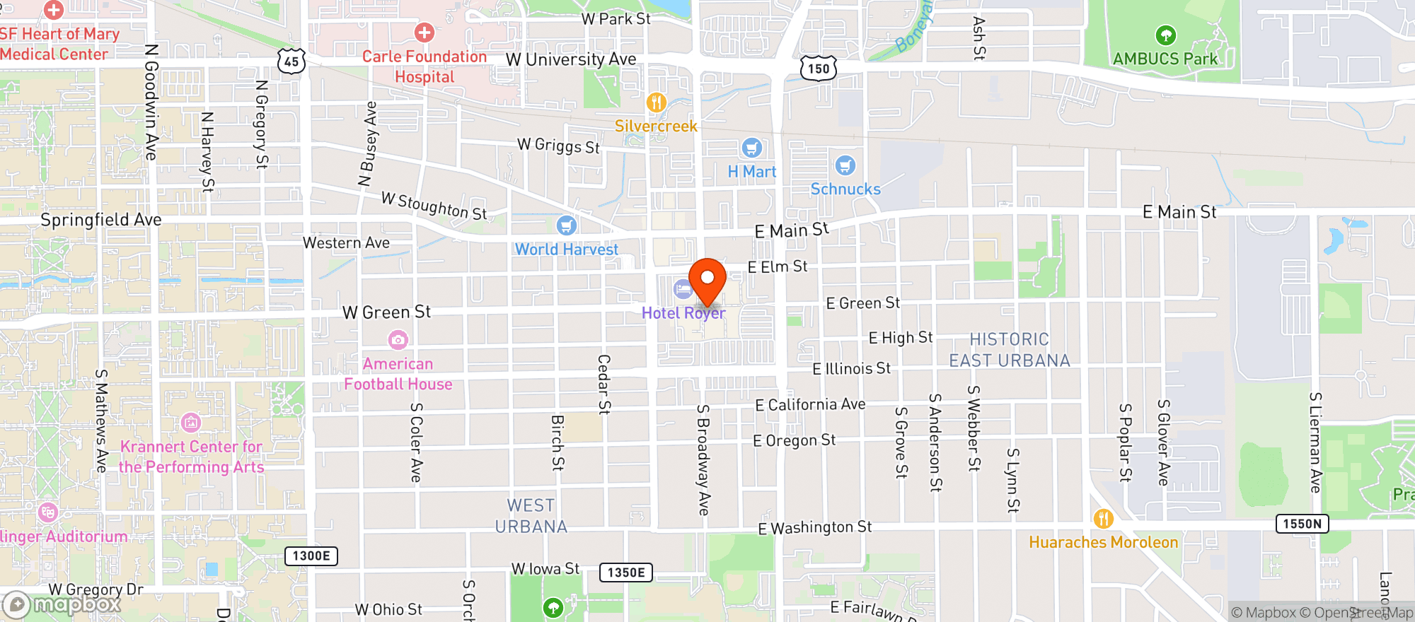 Map showing Common Ground Food Co-Op