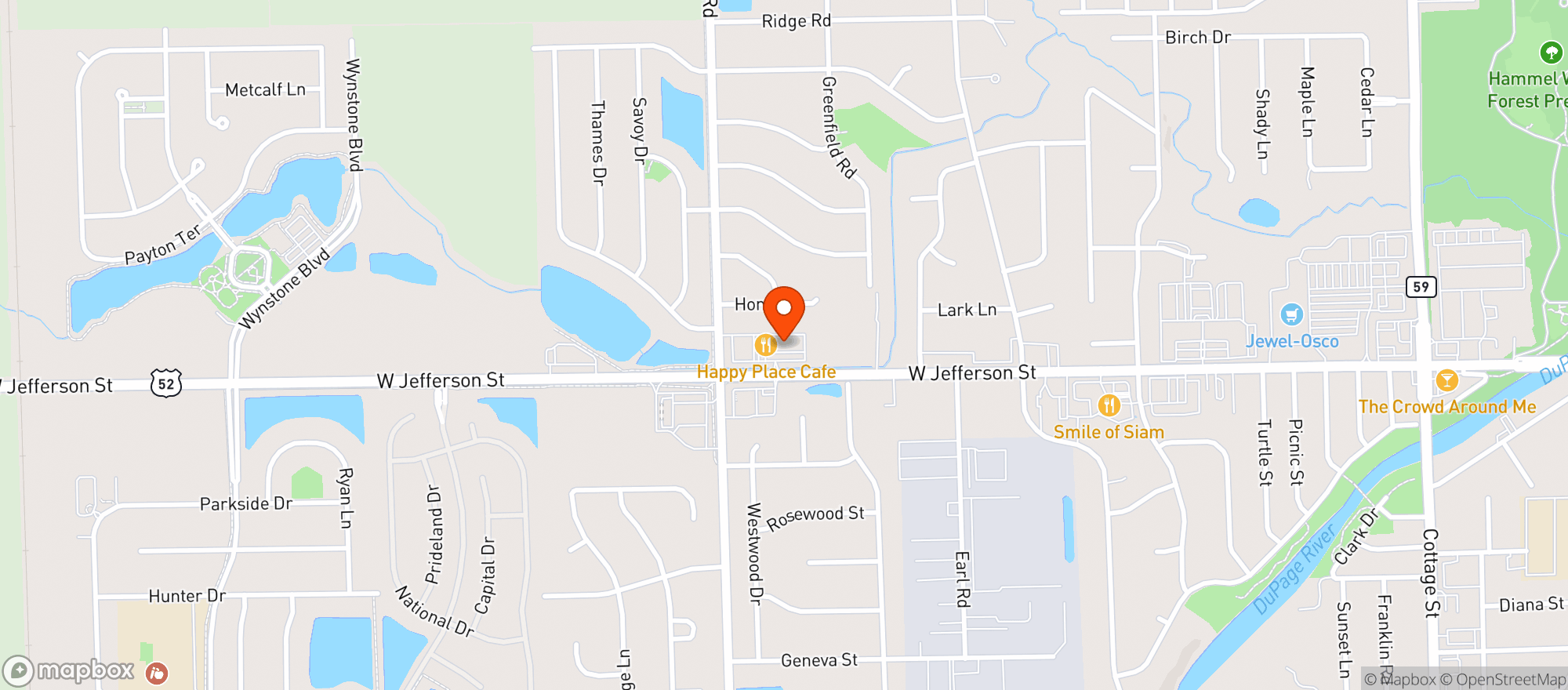 Map showing Will County Brewing Company