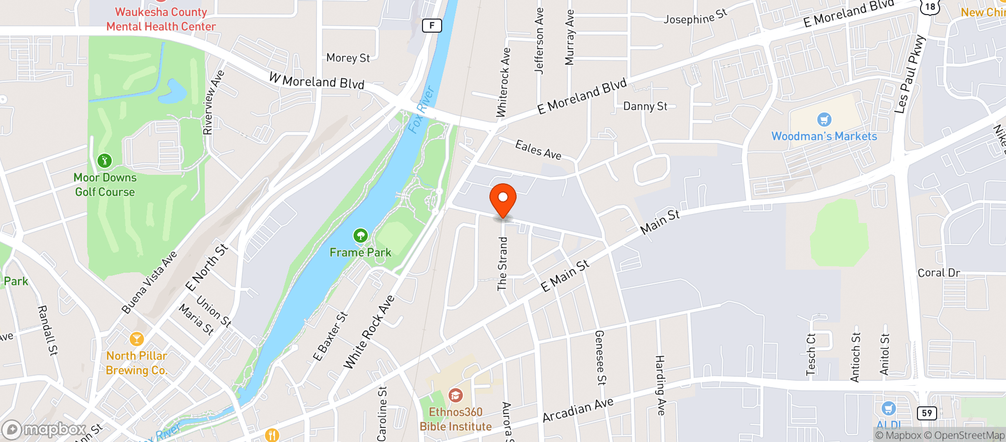 Map showing Fluffys Tallboys