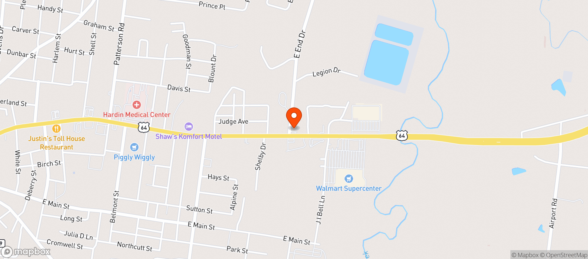 Map showing Cedar Chest Liquors