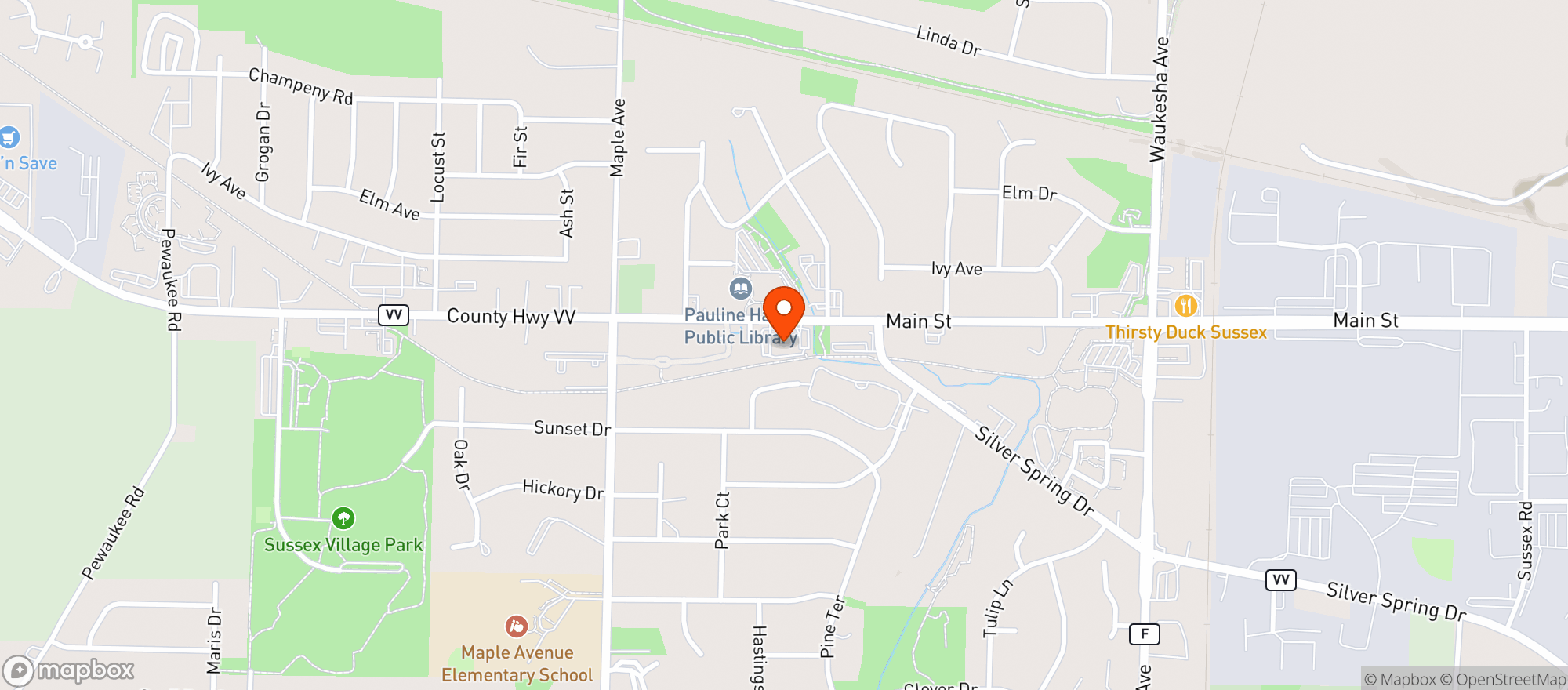 Map showing Piggly Wiggly #142