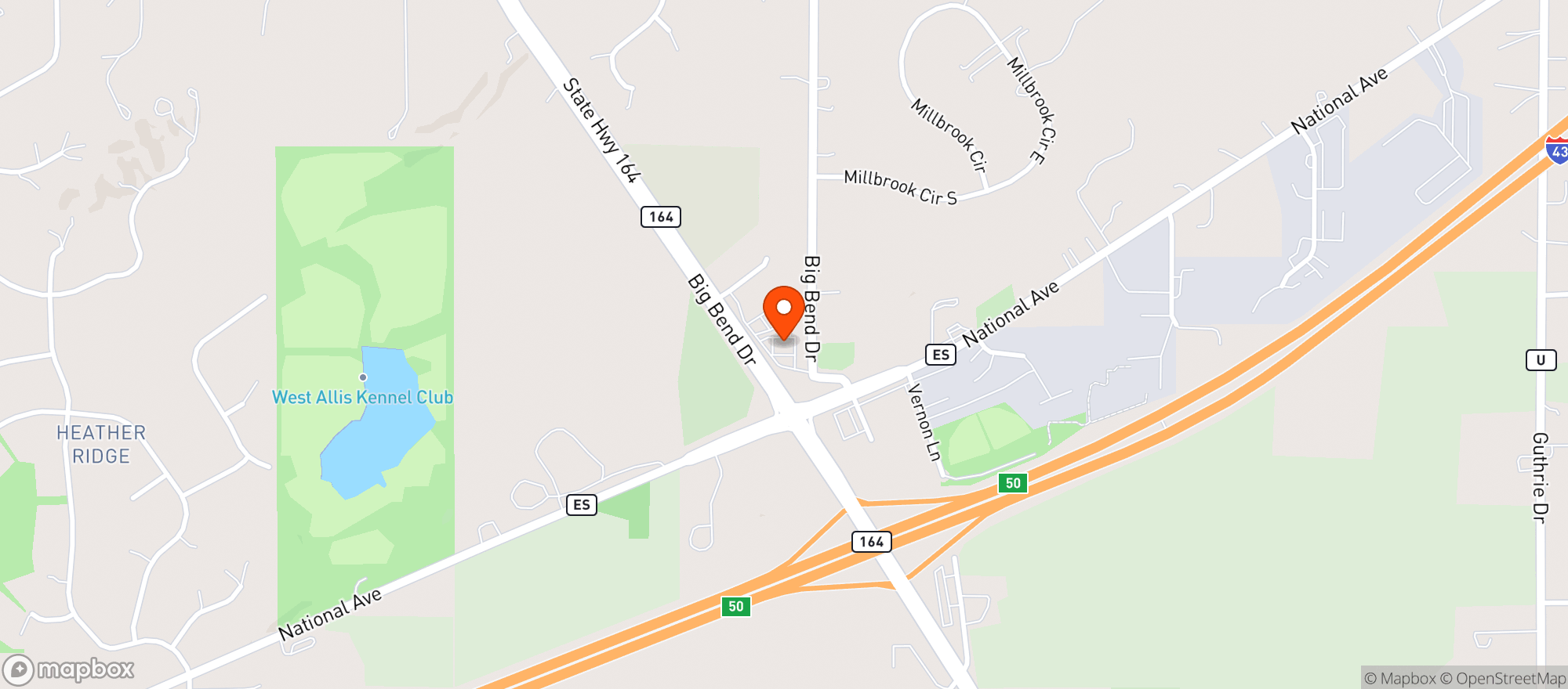 Map showing Kwik Trip #239-Big Bend