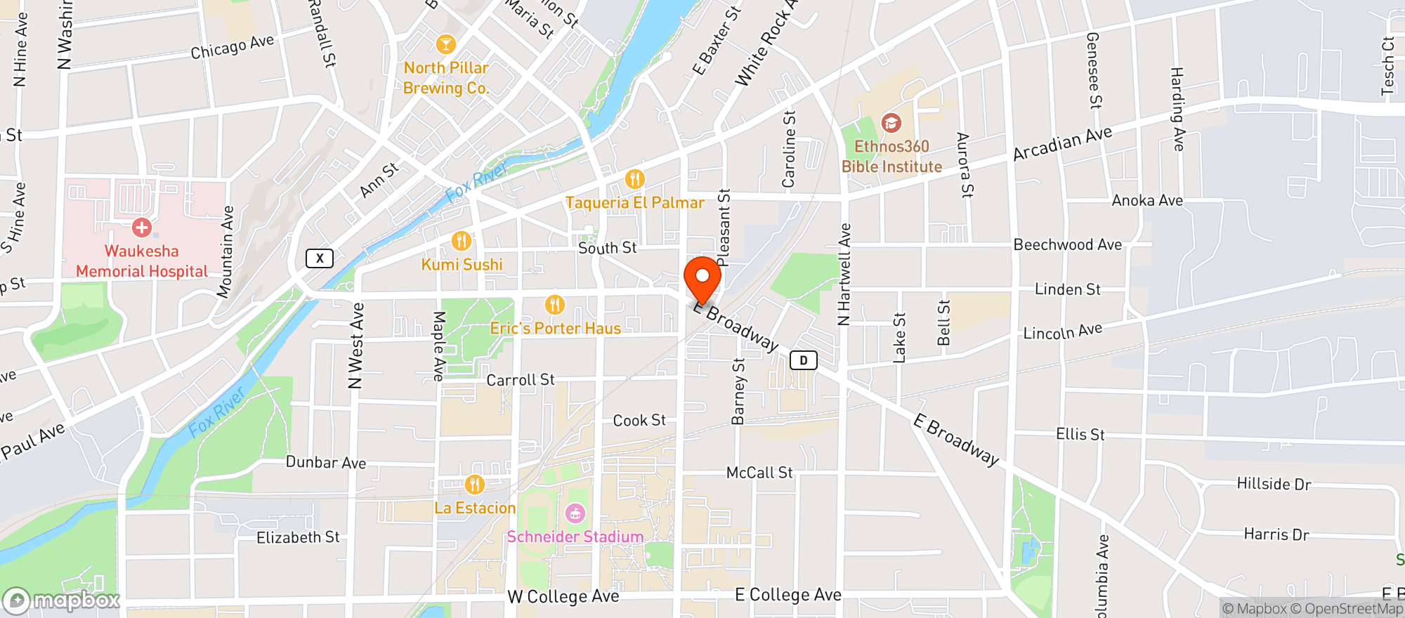 Map showing Bp