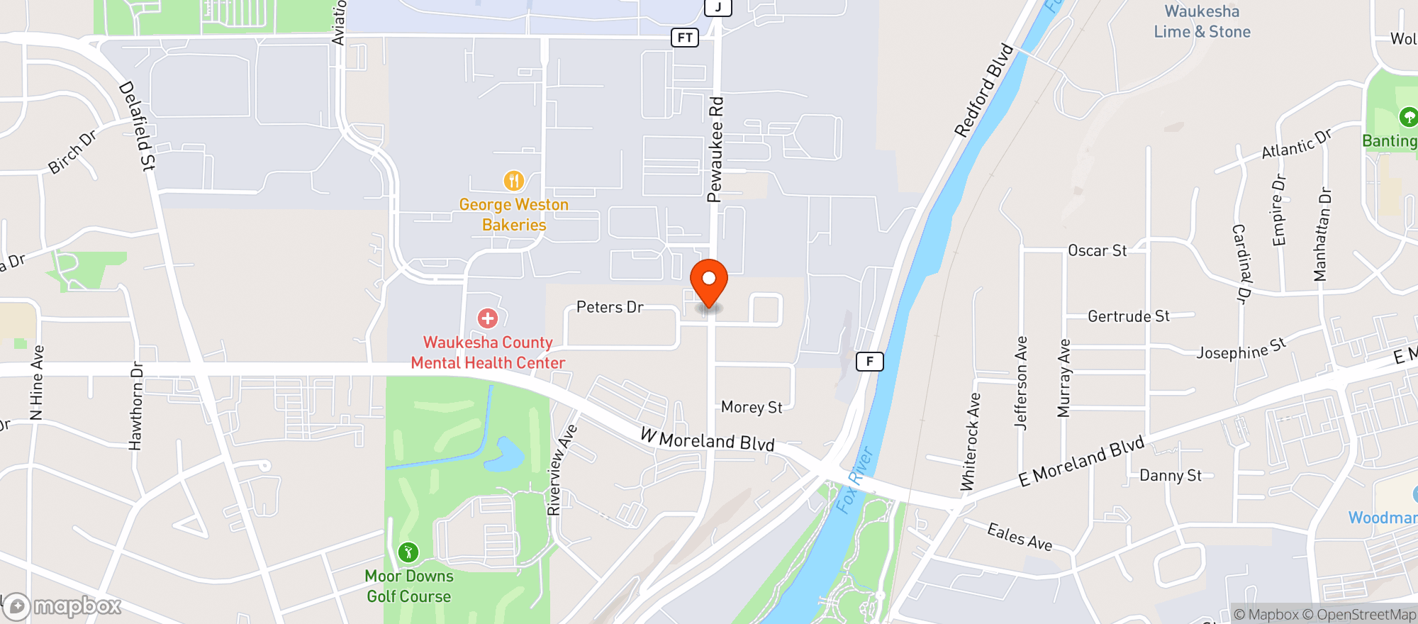 Map showing Kwik Trip