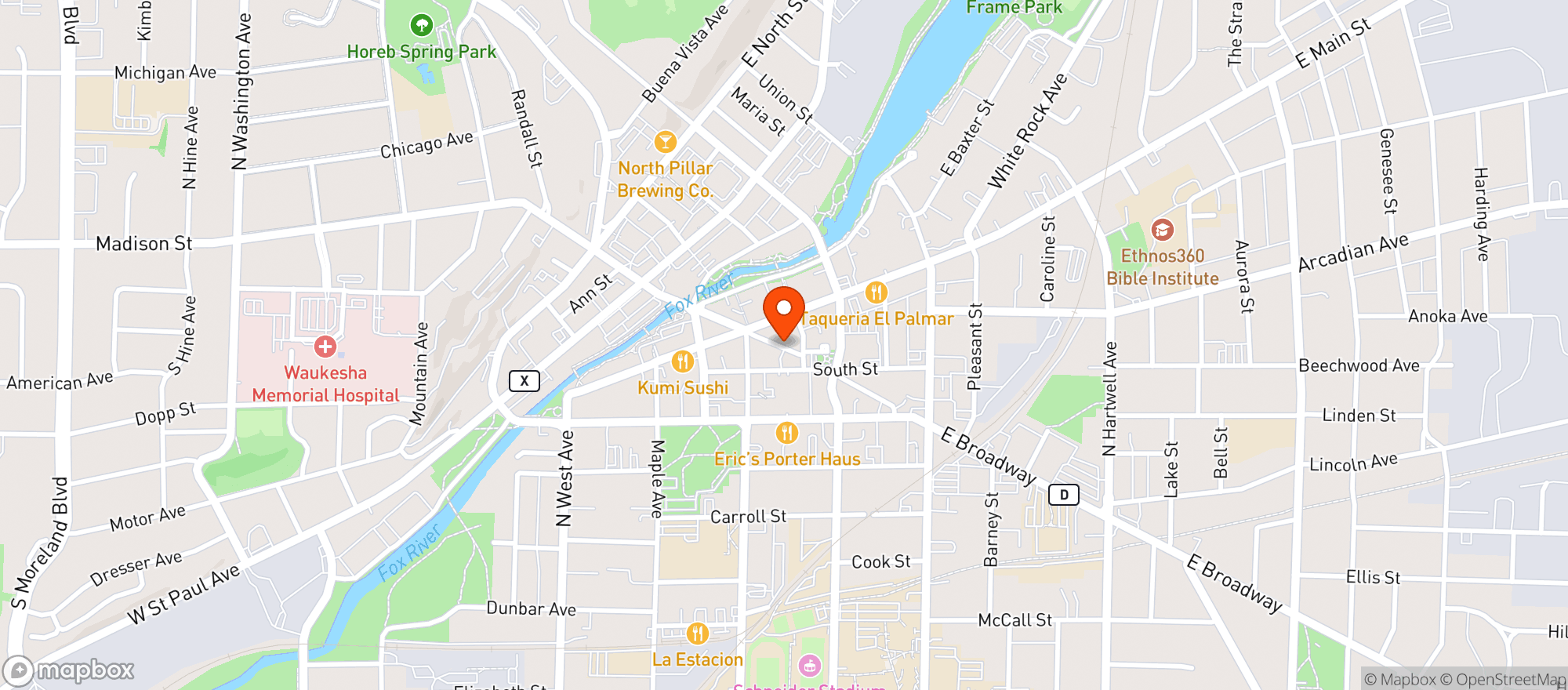 Map showing Dady Ohs