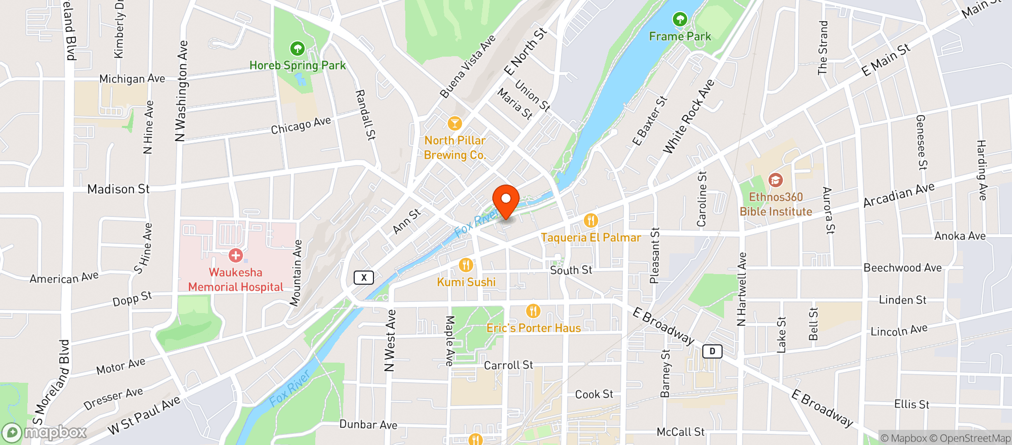 Map showing Salty Toad