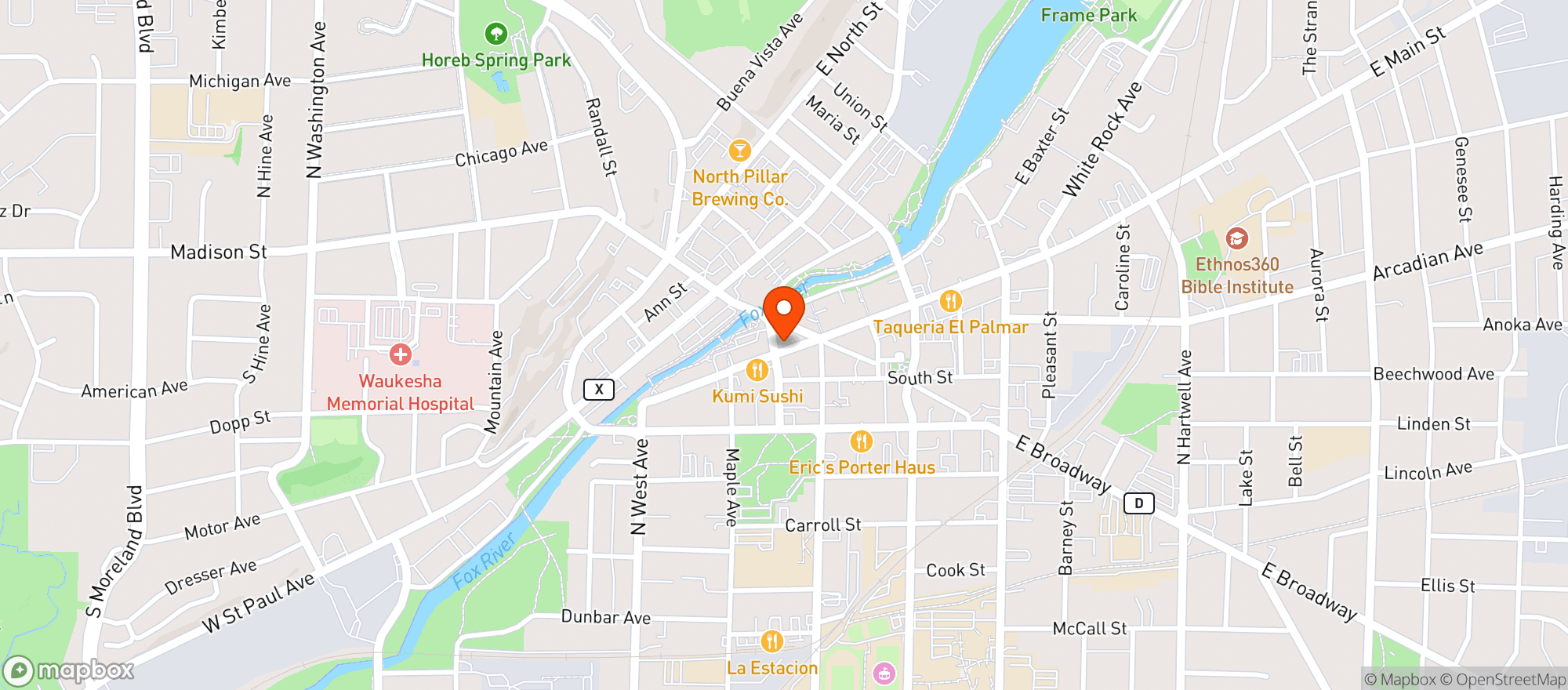 Map showing Spring City Wine House Llc