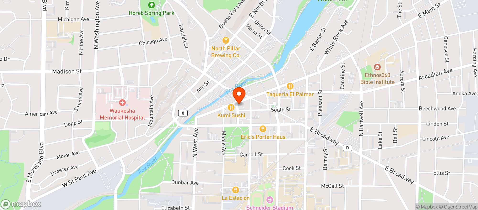 Map showing Peoples Park
