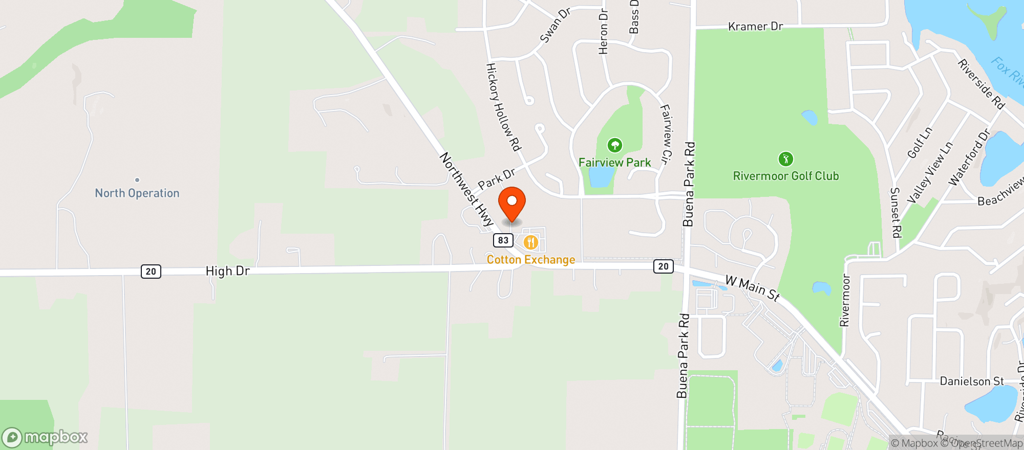 Map showing Cotton Exchange