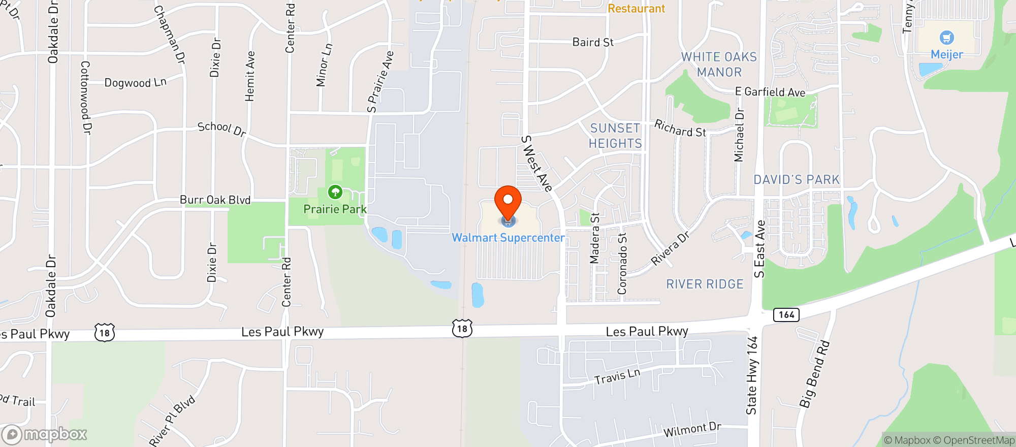 Map showing Walmart Supercenter