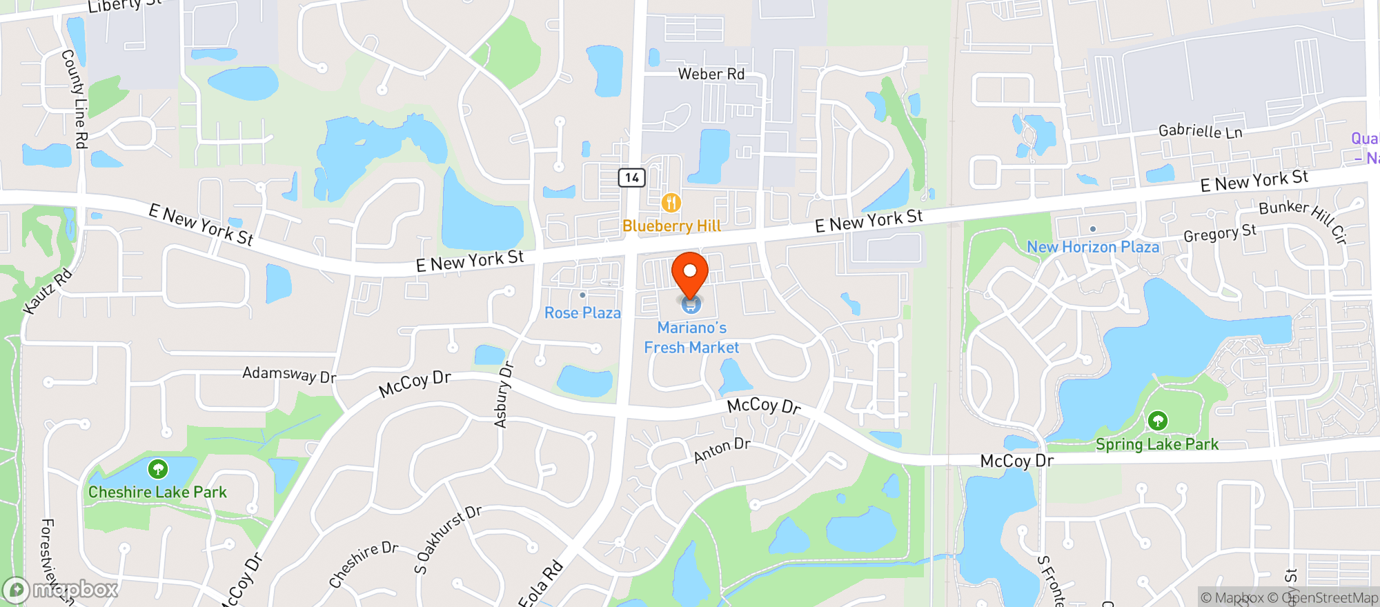 Map showing Marianos Fresh Market #519