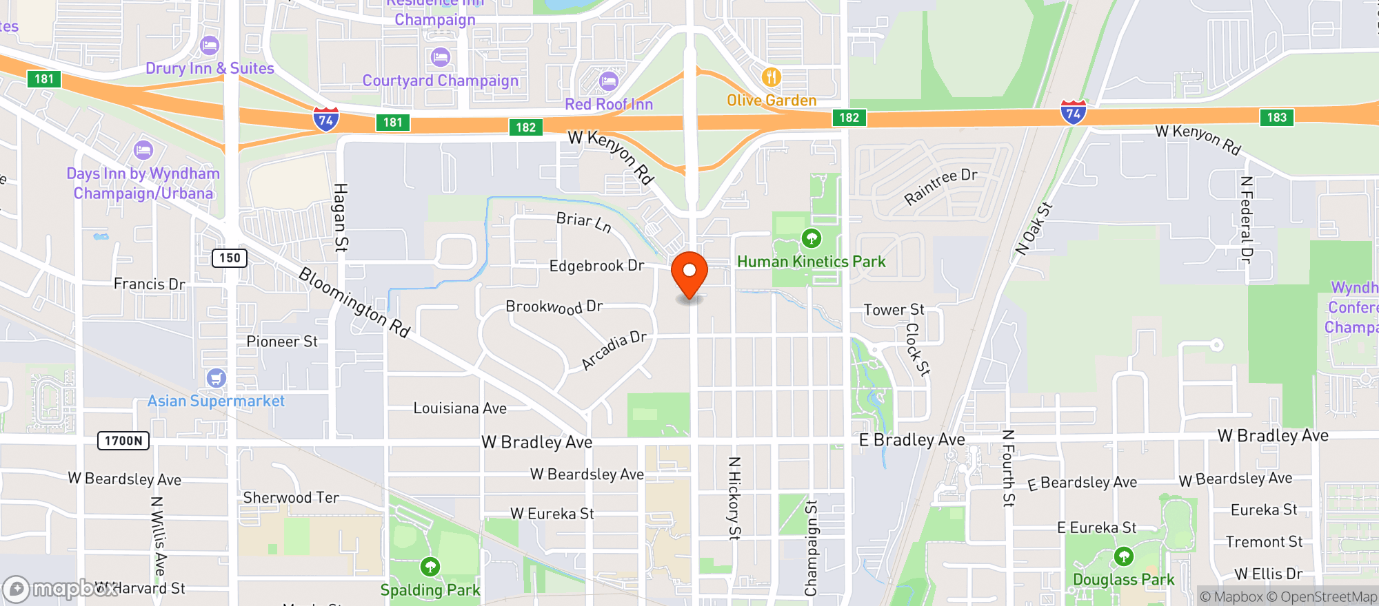 Map showing CIRCLE K #4701406