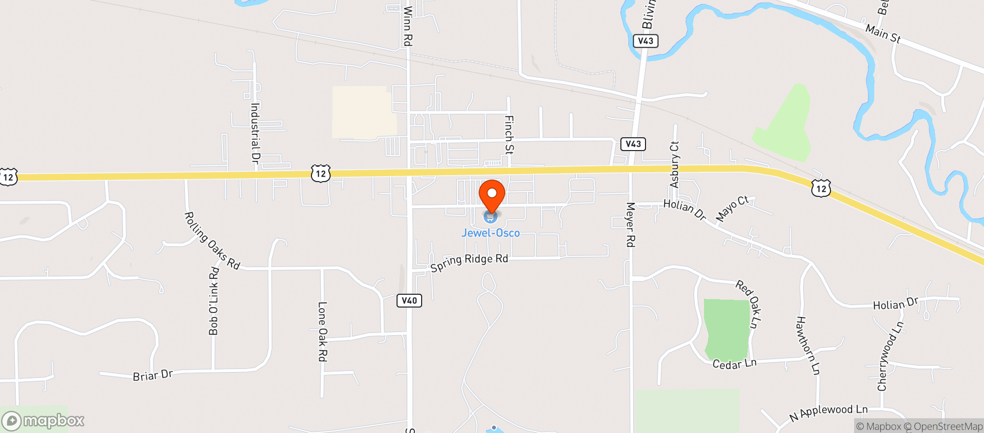 Map showing Osco Drug #3415