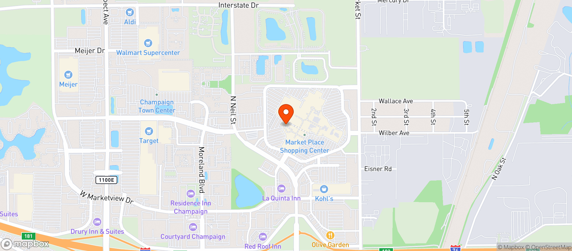 Map showing Gnc