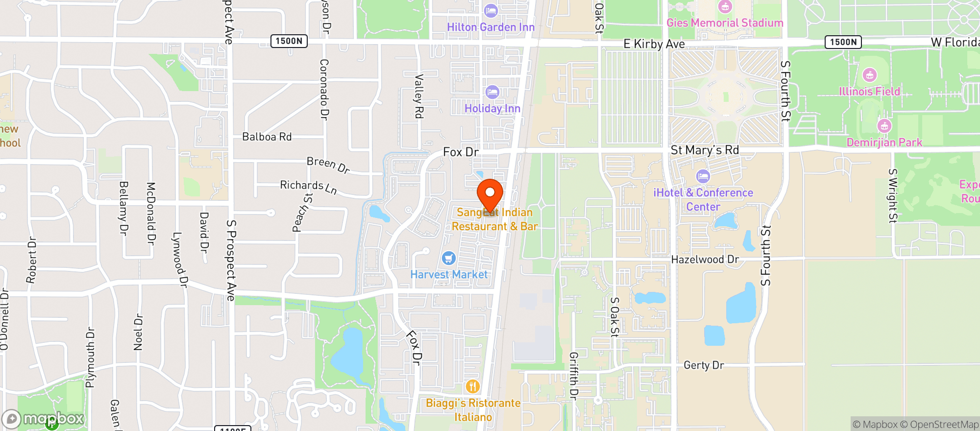 Map showing Aspen Tap House
