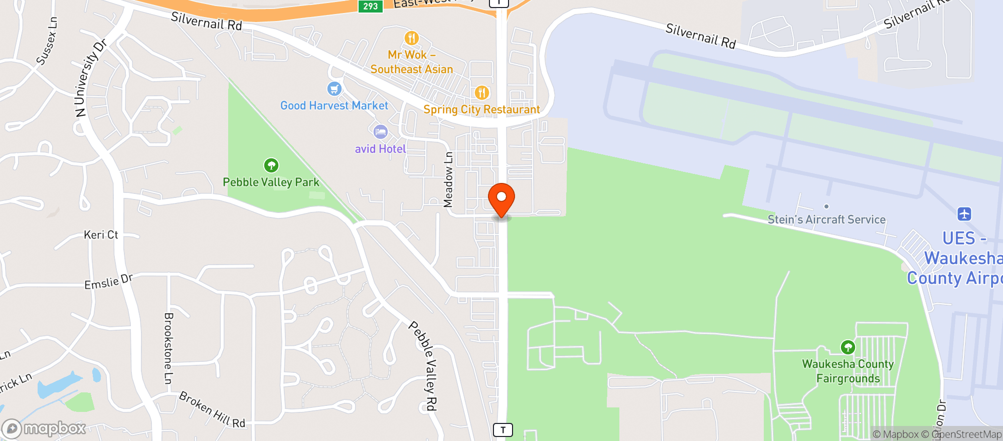 Map showing Kwik Trip