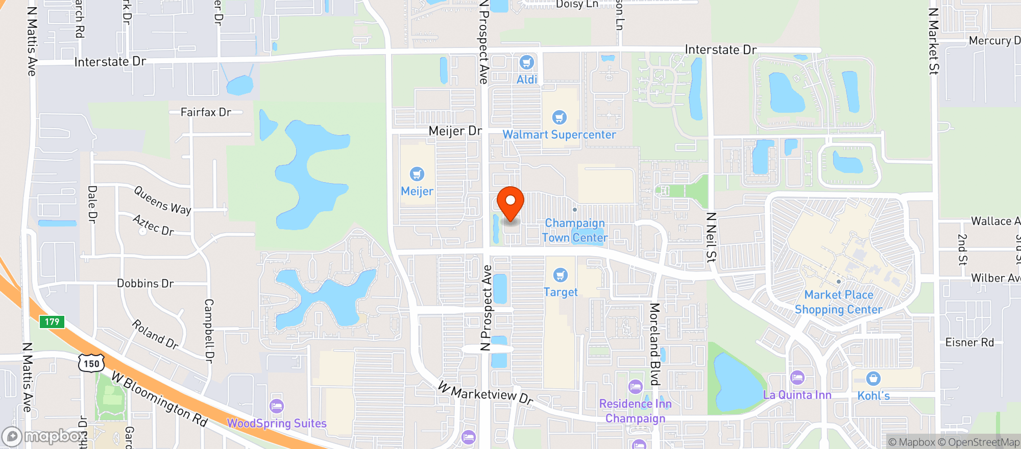 Map showing Binnys Beverage Depot