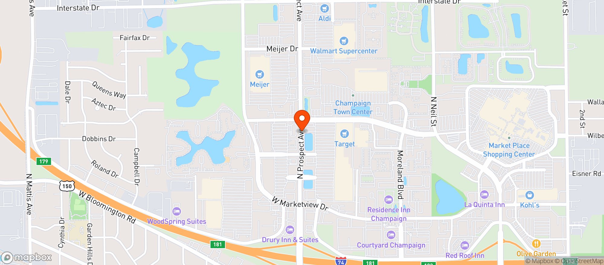 Map showing Target Store