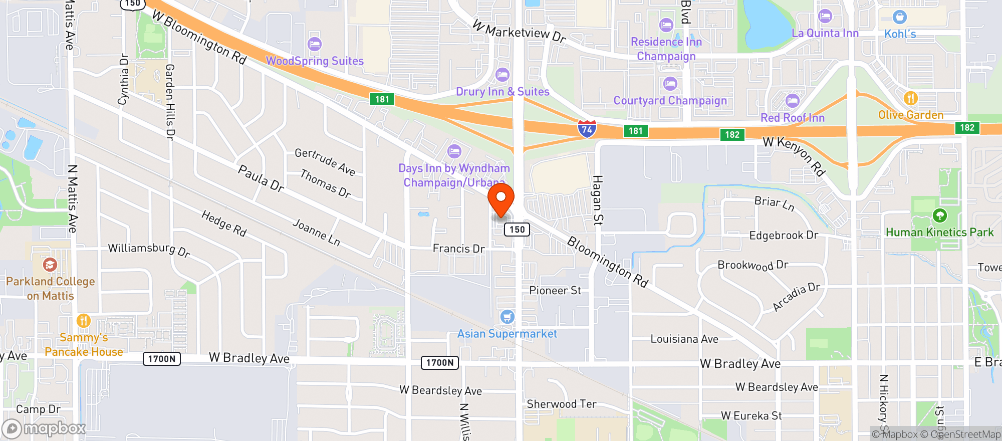 Map showing CIRCLE K #4701442