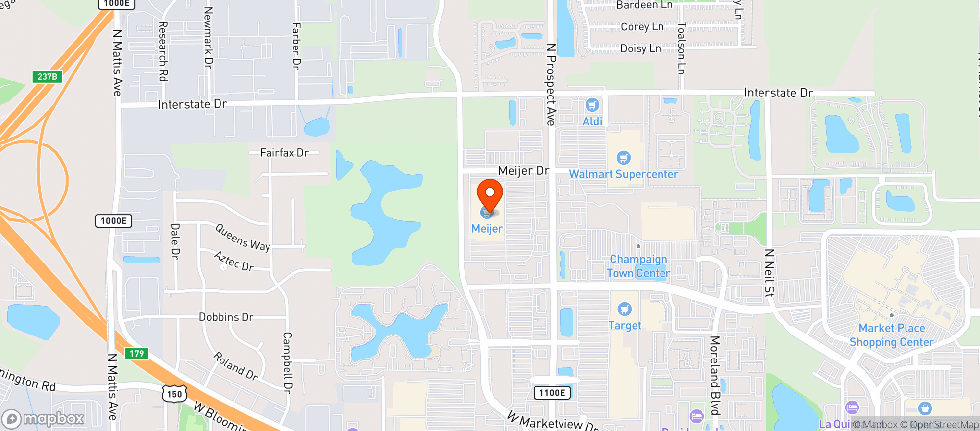 Map showing Meijer