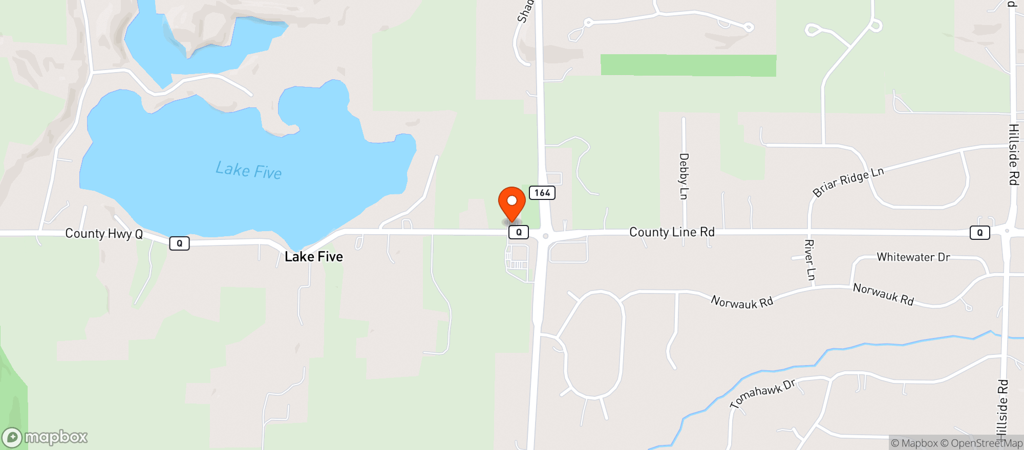 Map showing Station Lake 5 - Colgate