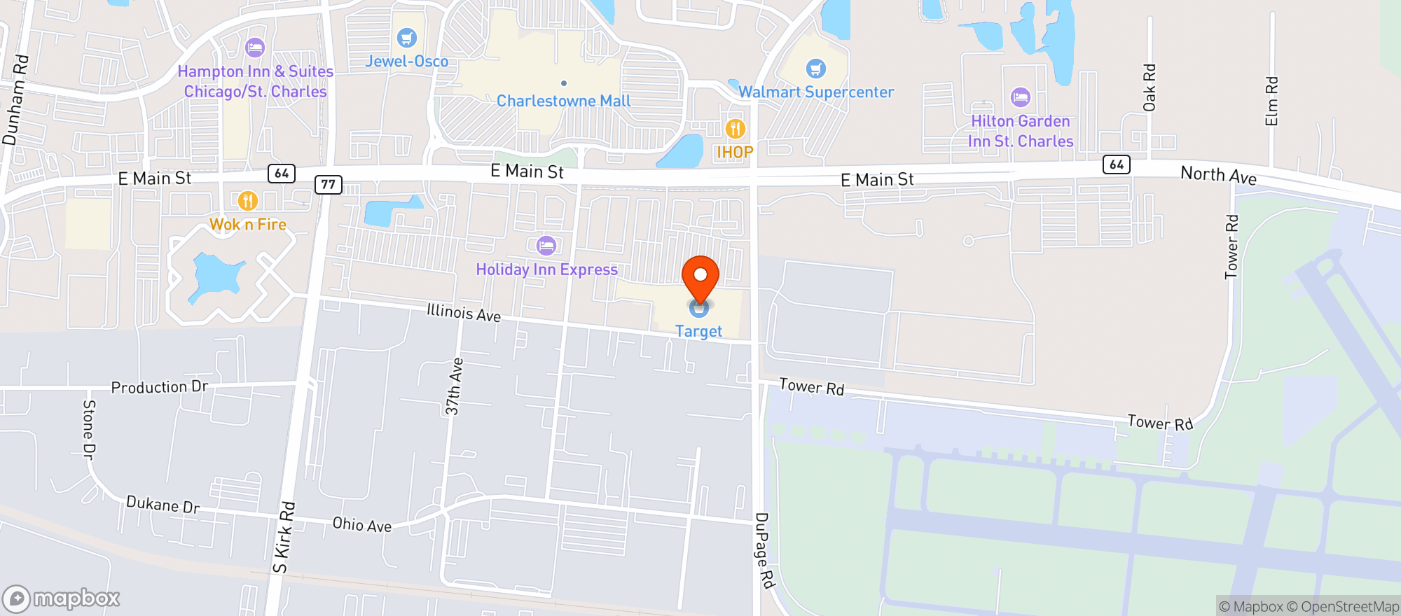 Map showing Target