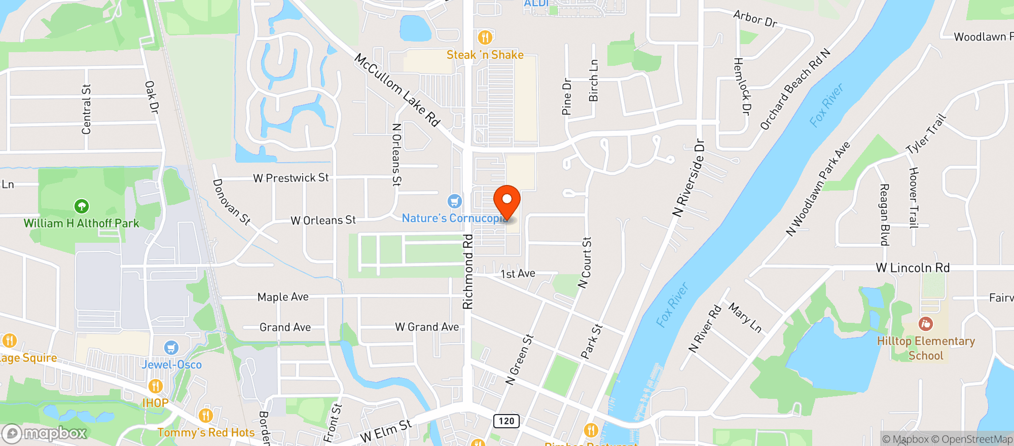 Map showing Mchenry Liquor