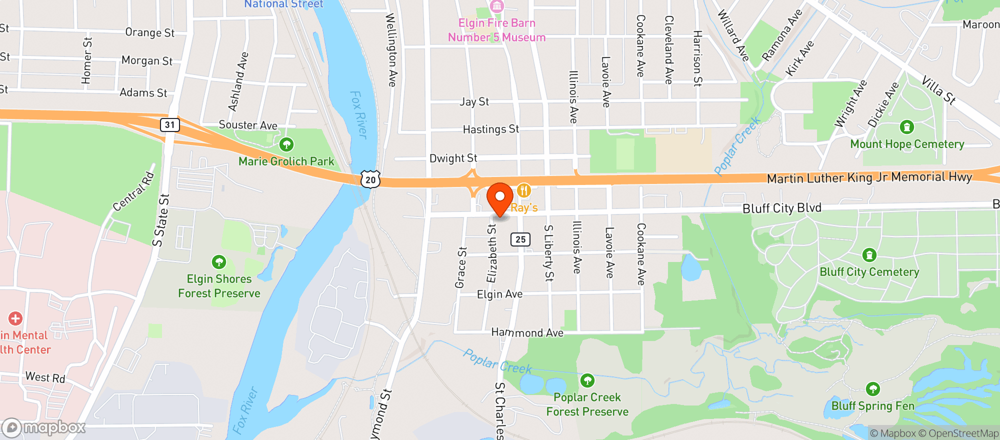 Map showing Stop N Shop