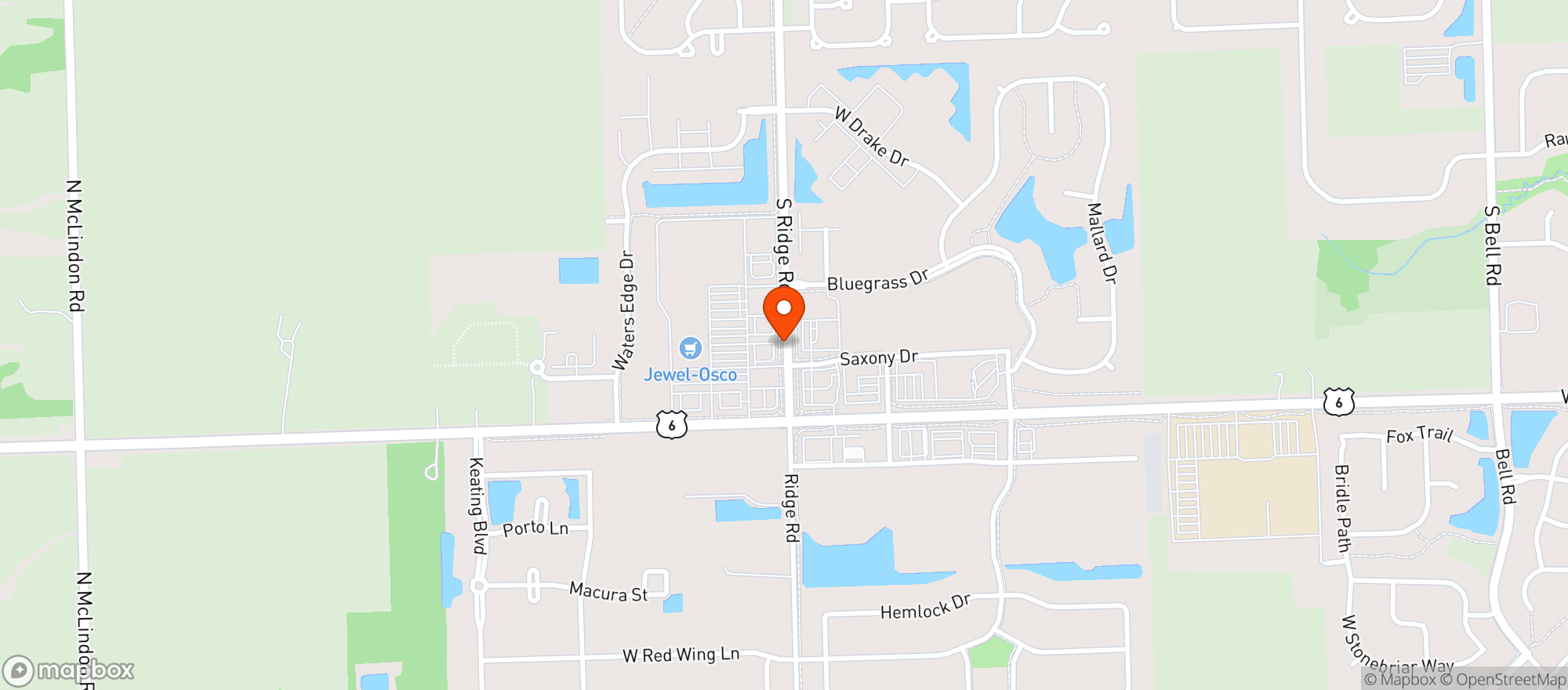 Map showing Jewel Osco
