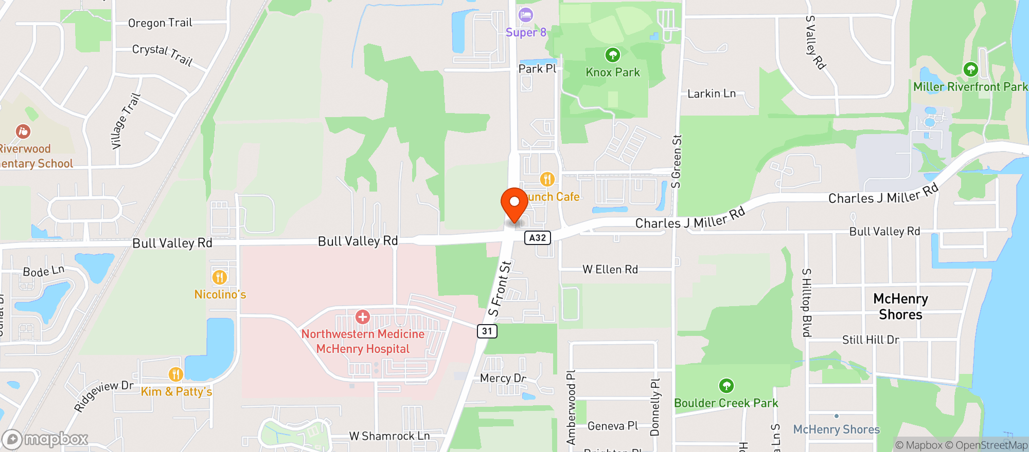 Map showing Sams Liquor & Wine