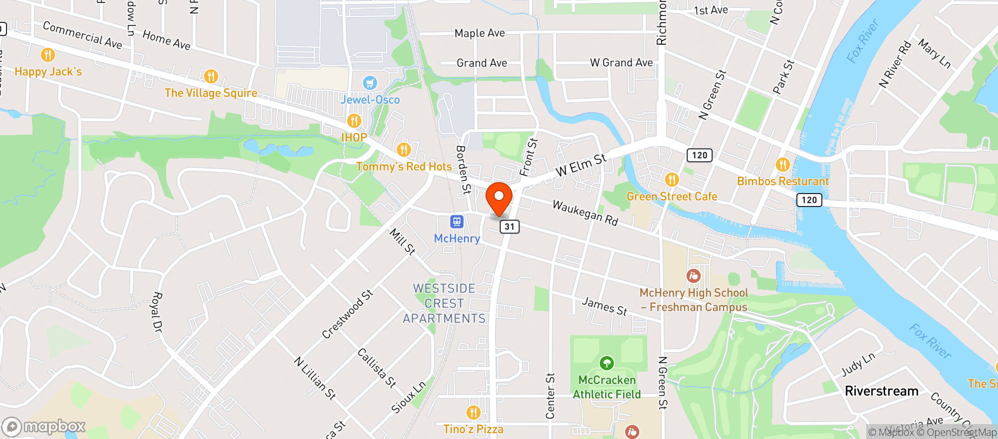 Map showing Plum Garden