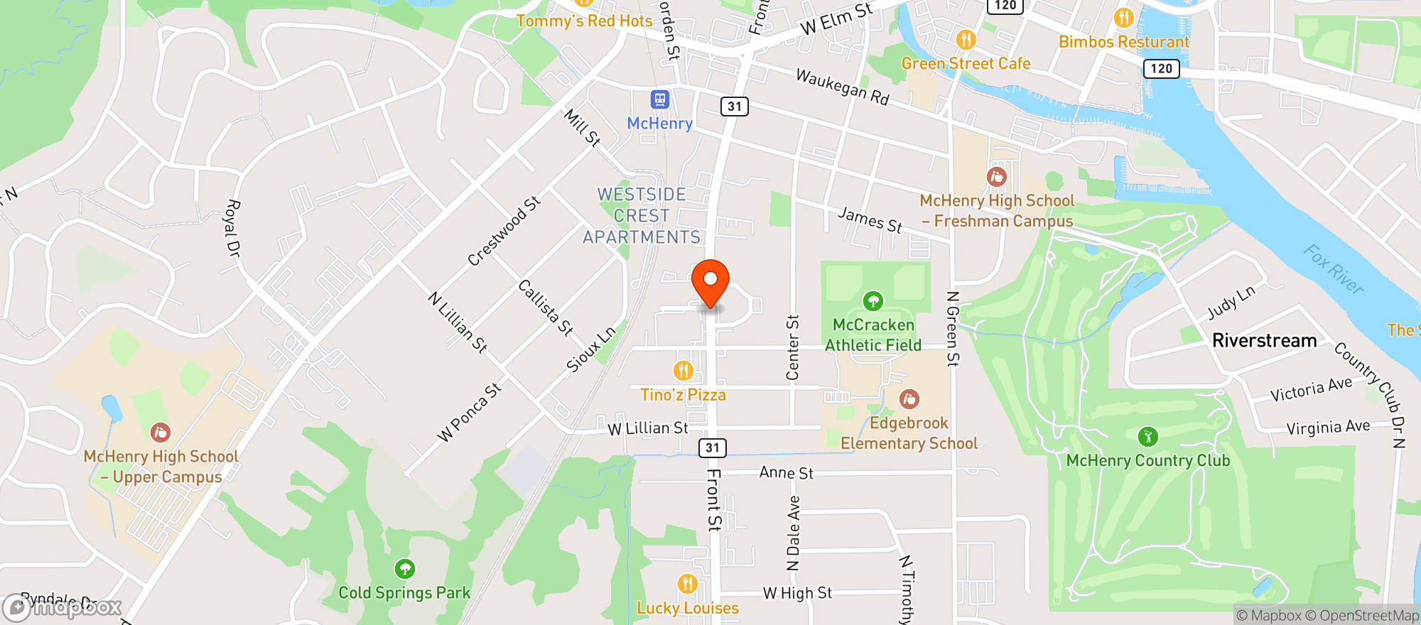 Map showing Food Mart Liquor & Beer