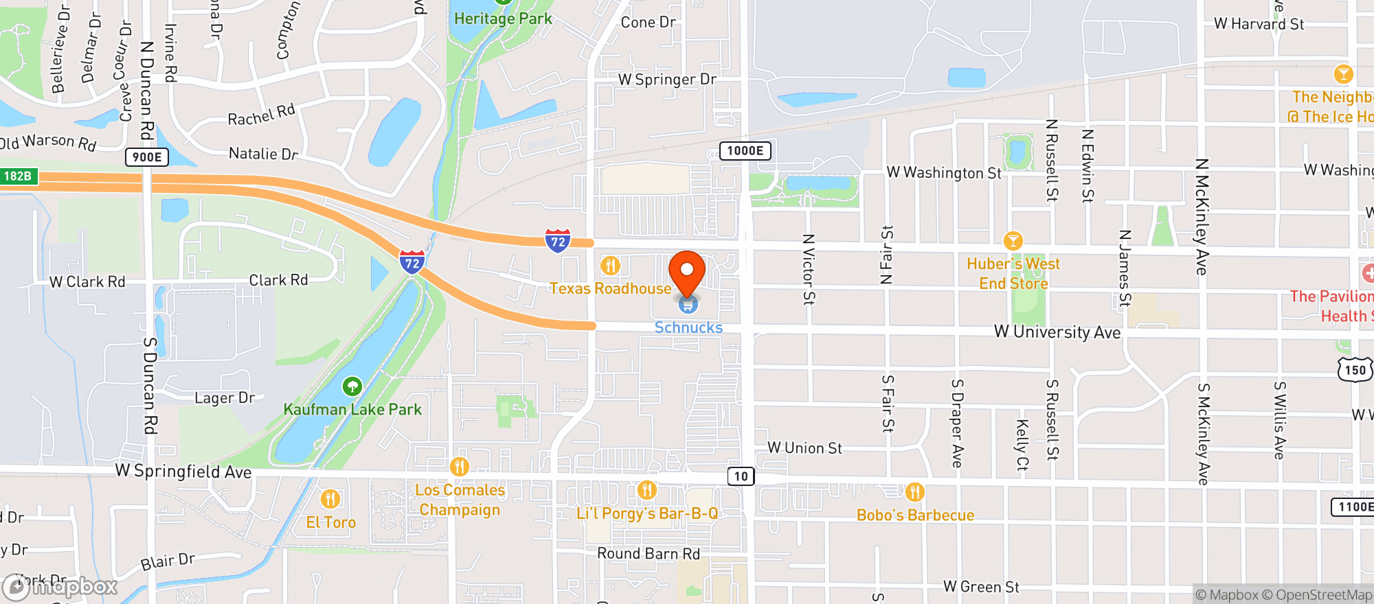 Map showing Schnucks #707 - Mattis