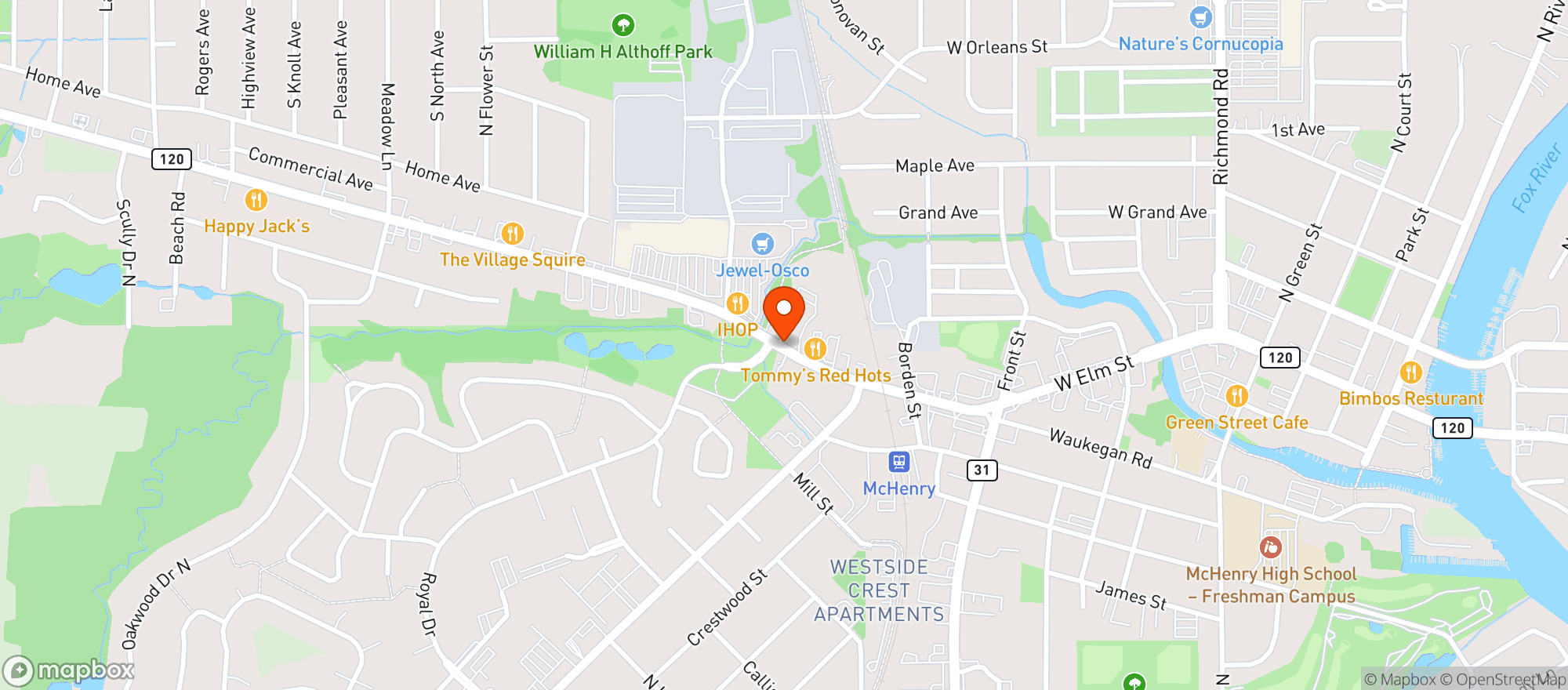 Map showing Jewel Osco