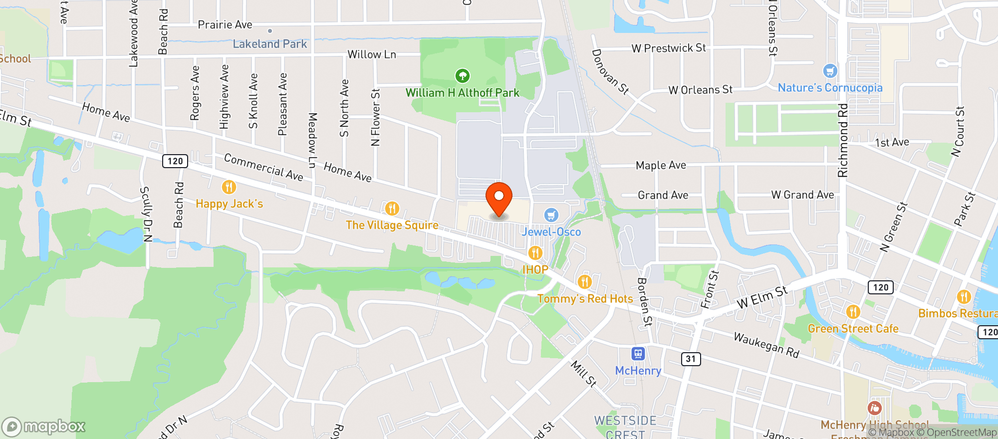 Map showing Angelos Fresh Market