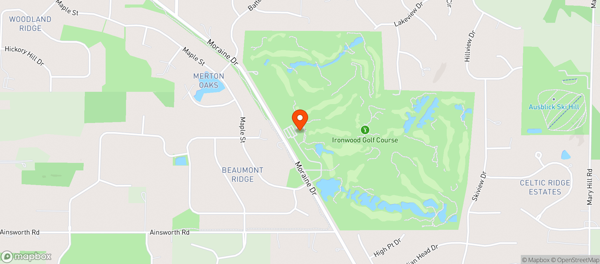 Map showing Ironwood Golf Course Llc