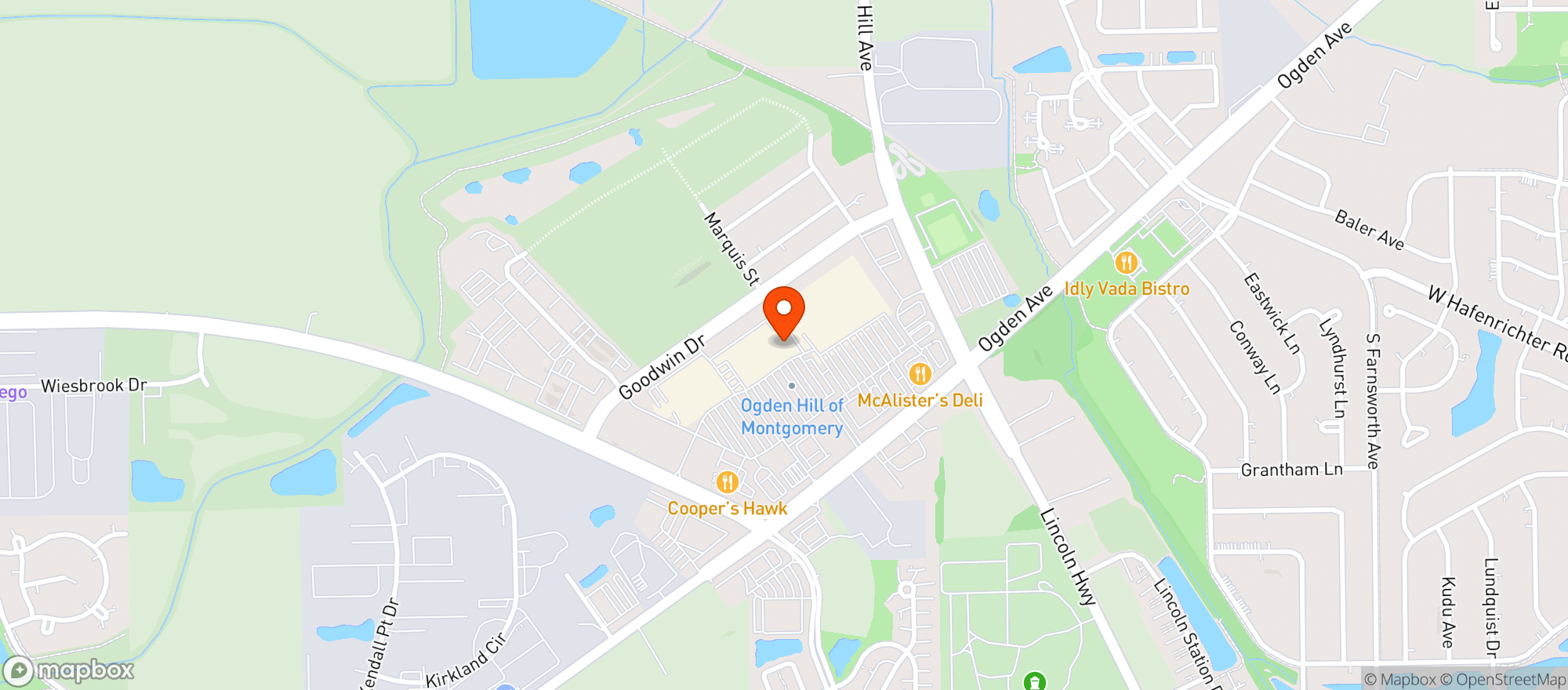 Map showing Binny's- Montgomery