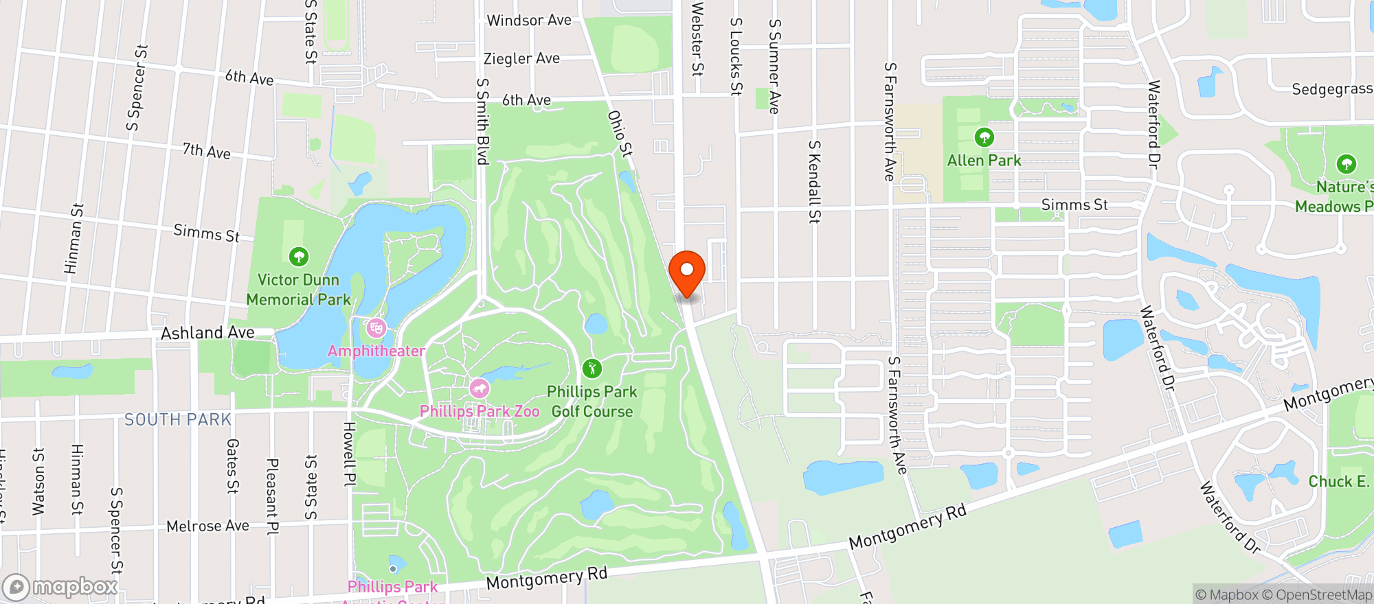 Map showing Rudys Place