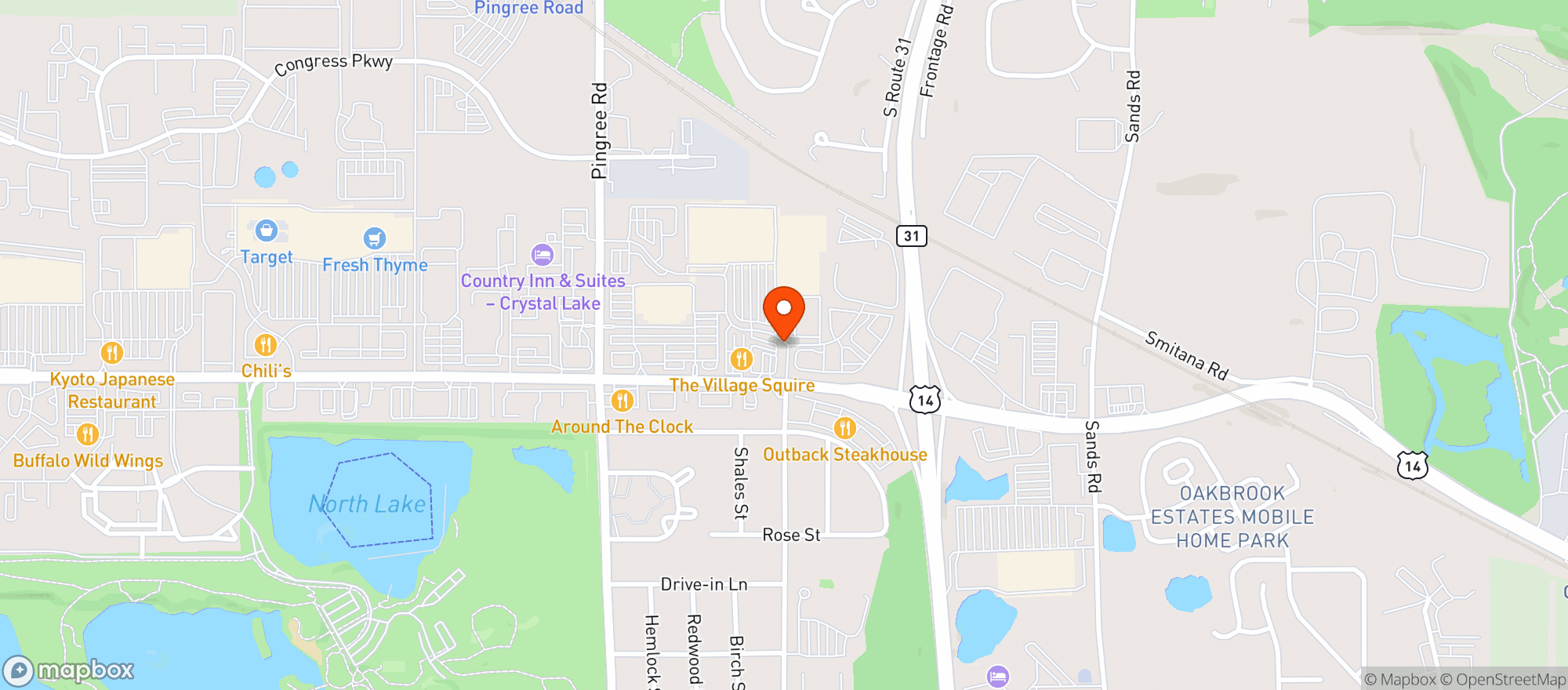 Map showing Vitamin Shoppe - Crystal Lake