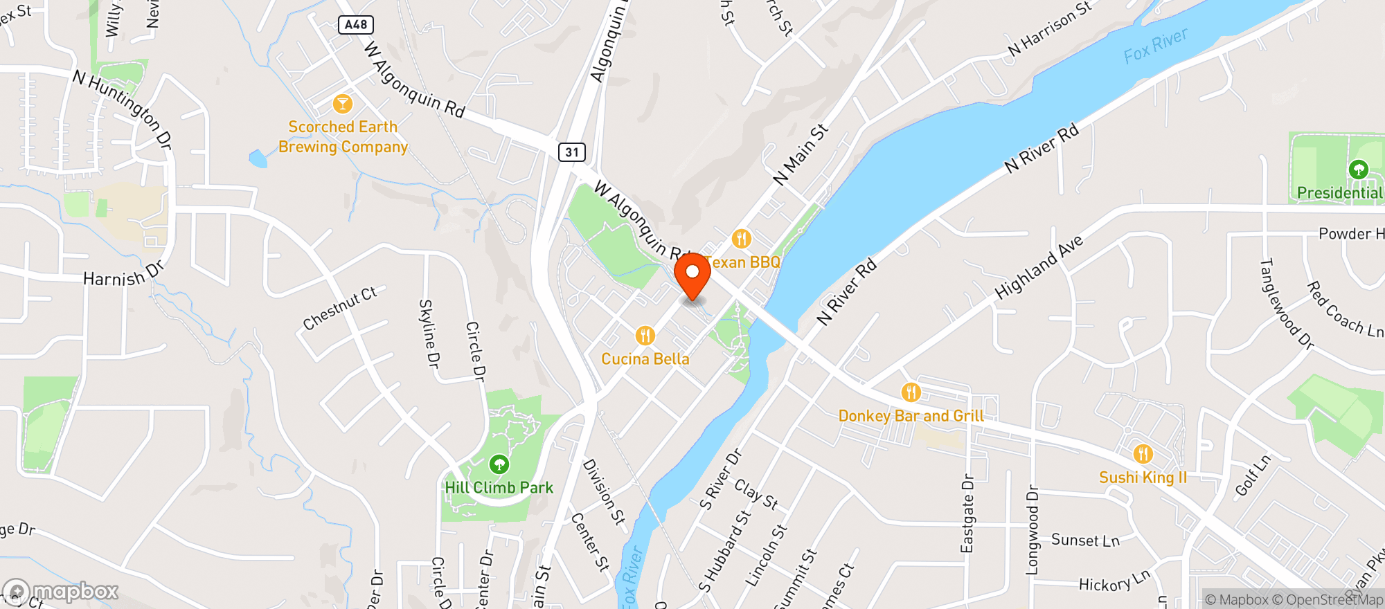 Map showing Whiskey & Wine Room