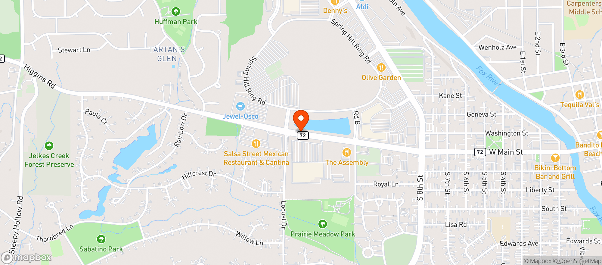 Map showing Jewel-Osco
