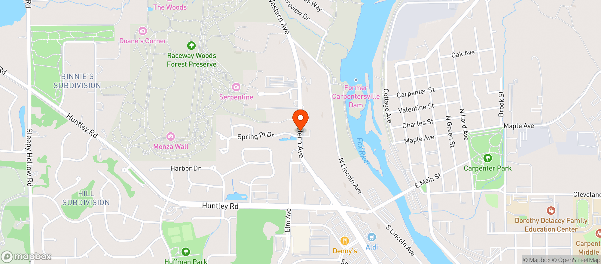 Map showing No Manches Mexican Grill