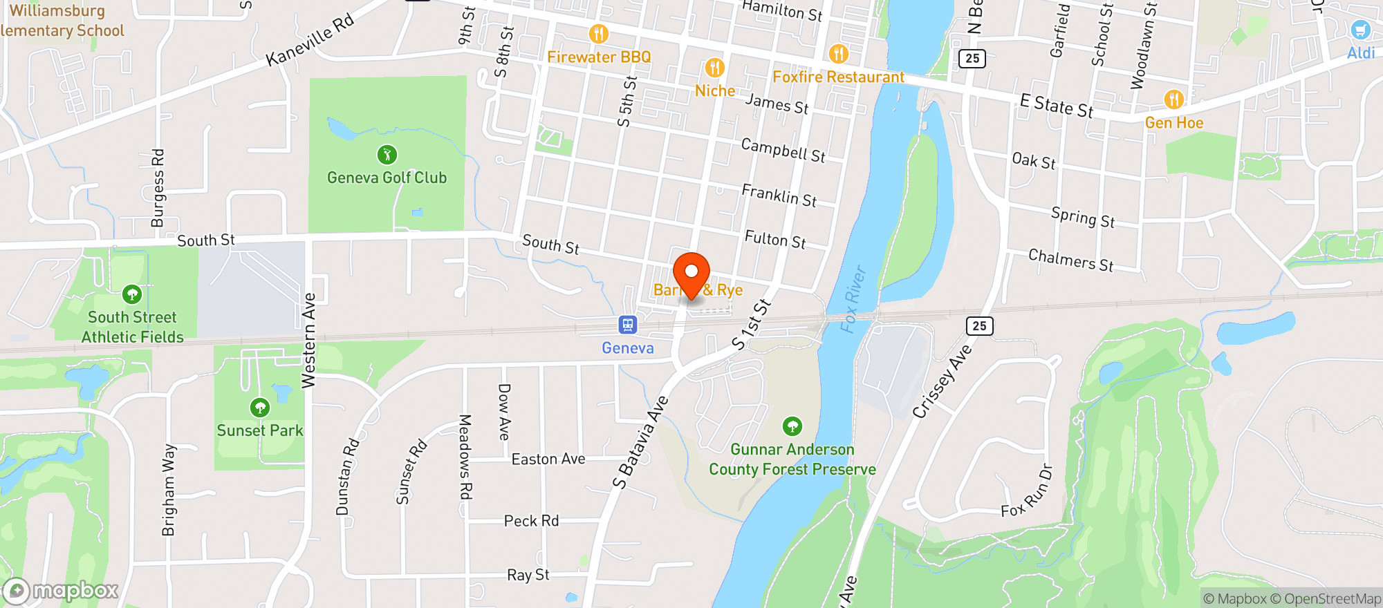 Map showing Burger Local