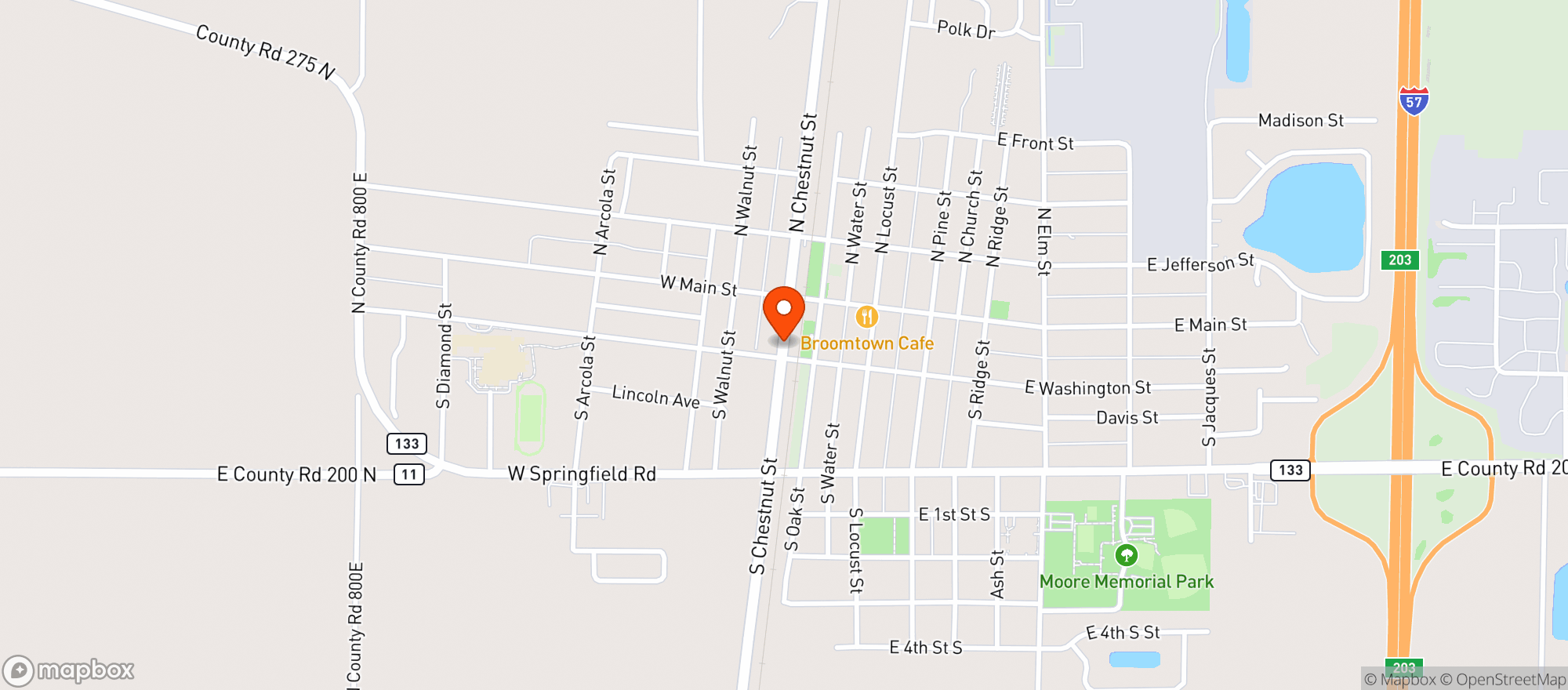 Map showing Jack Flash - Arcola