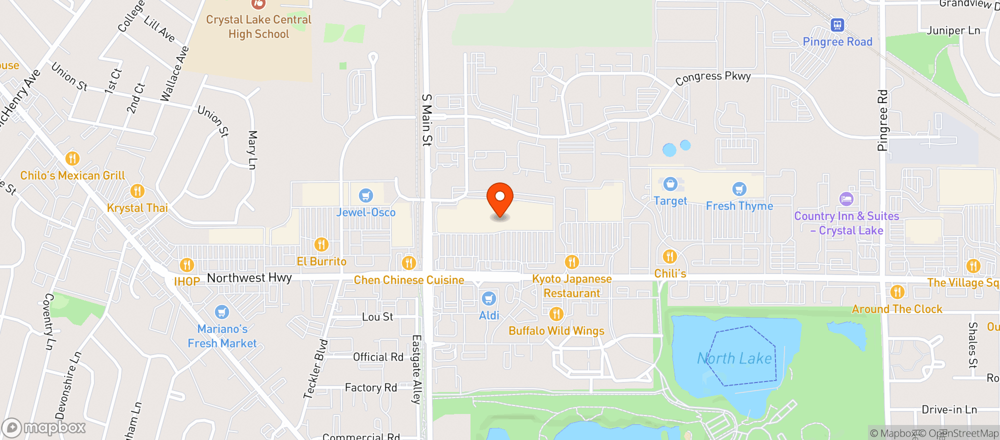 Map showing World Market Crystal Lake