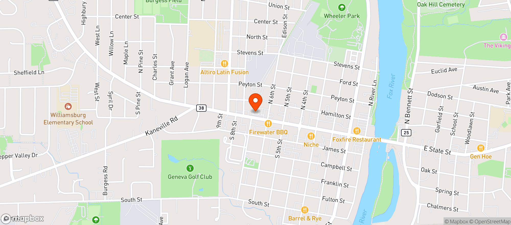 Map showing 7-eleven #33850 - Geneva